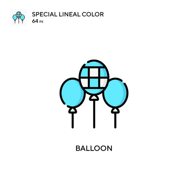 Ícone Vetor Cor Linear Soecial Balão Modelo Design Símbolo Ilustração — Vetor de Stock