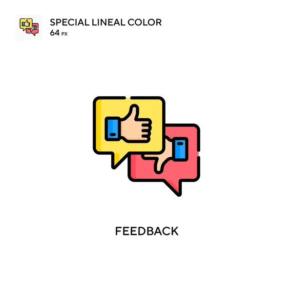 Feedback Soecial Lineare Farbvektorsymbol Illustration Symbol Design Vorlage Für Web — Stockvektor