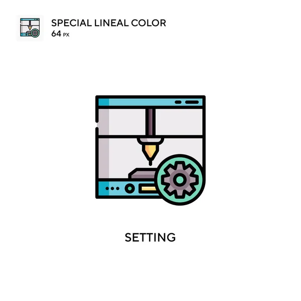 Nastavuji Soecial Lineal Color Vector Icon Šablona Návrhu Symbolu Ilustrace — Stockový vektor