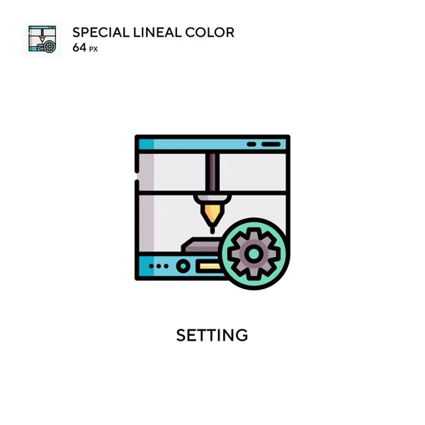 Setting Soecial Lineal Color Vector Icon Illustration Symbol Design Template — Stock Vector