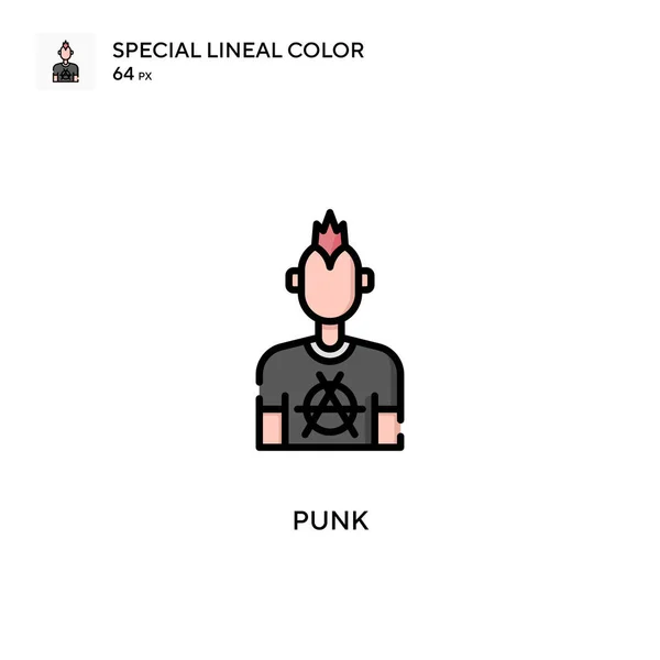 Punk Soecial Lineare Farbvektorsymbol Illustration Symbol Design Vorlage Für Web — Stockvektor