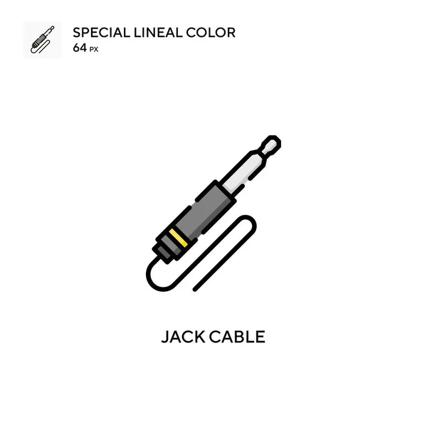 Klinkenkabel Soecial Lineare Farbvektorsymbol Illustration Symbol Design Vorlage Für Web — Stockvektor