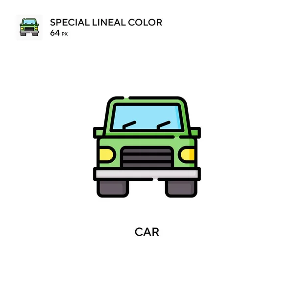 Coche Soecial Icono Vector Color Lineal Plantilla Diseño Símbolo Ilustración — Vector de stock