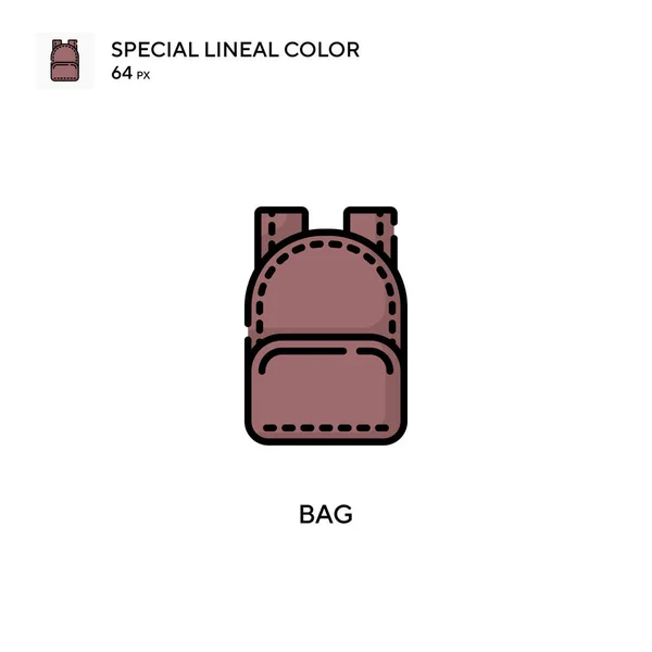 Bolsa Soecial Icono Vector Color Lineal Plantilla Diseño Símbolo Ilustración — Archivo Imágenes Vectoriales