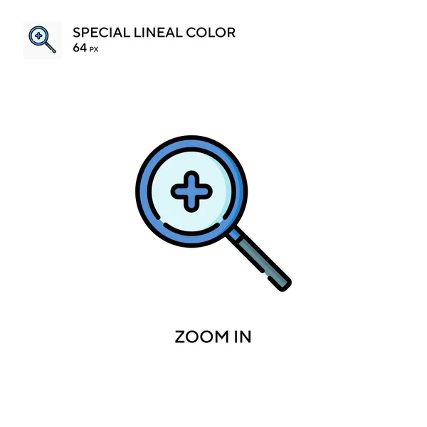 Zoom Soecial Lineal Color Vector Icon Illustration Symbol Design Template — Stock Vector