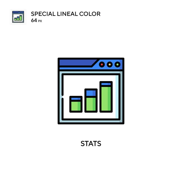 Stats Soecial Lineare Farbvektorsymbol Illustration Symbol Design Vorlage Für Web — Stockvektor