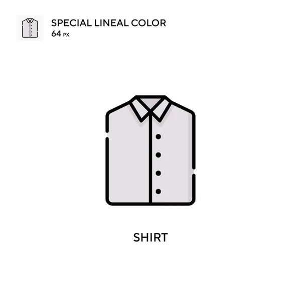 Camisa Soecial Ícone Vetor Cor Linear Modelo Design Símbolo Ilustração — Vetor de Stock