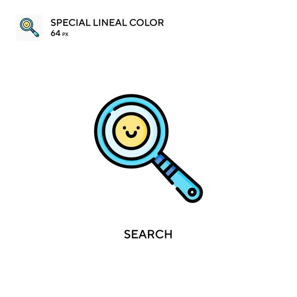 搜索大线彩色矢量图标 Web移动Ui元素的说明性符号设计模板 — 图库矢量图片