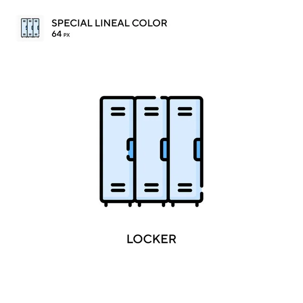 Locker Soecial Linjal Färg Vektor Ikon Illustration Symbol Design Mall — Stock vektor