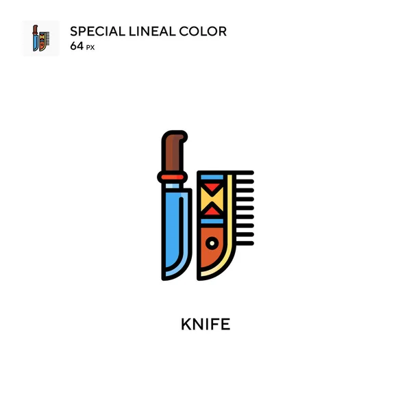 Cuchillo Soecial Icono Vector Color Lineal Plantilla Diseño Símbolo Ilustración — Archivo Imágenes Vectoriales