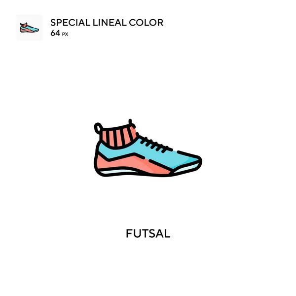 Futsal Soecial线形彩色矢量图标 Web移动Ui元素的说明性符号设计模板 — 图库矢量图片