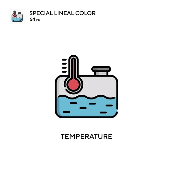 Temperaturspezifische Lineare Farbvektorsymbole Illustration Symbol Design Vorlage Für Web Mobile — Stockvektor