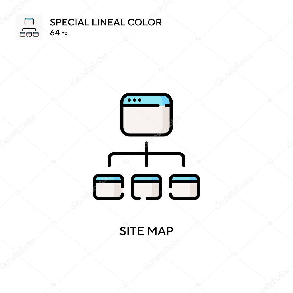 Site map soecial lineal color vector icon. Illustration symbol design template for web mobile UI element.