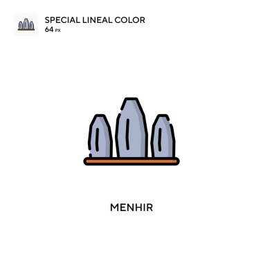 Menhir soecial renk vektörü ikonu. Web mobil UI ögesi için resimleme sembolü tasarım şablonu.