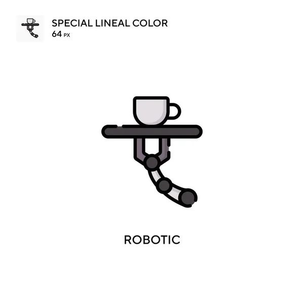 Robot Soecial Lineáris Szín Vektor Ikon Illusztráció Szimbólum Design Sablon — Stock Vector