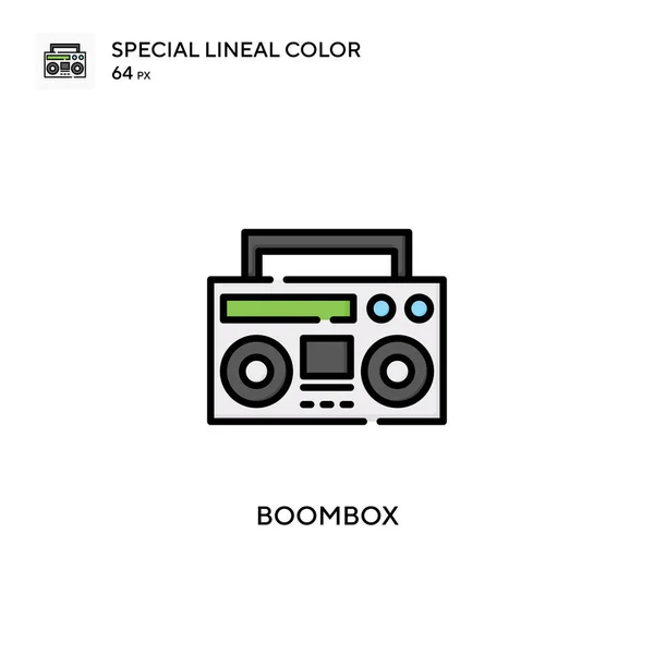 Boombox Soecial Lineal 아이콘 디자인 모바일 — 스톡 벡터