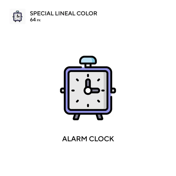Alarmklok Soecial Lineal Kleur Vector Pictogram Illustratie Symbool Ontwerp Sjabloon — Stockvector