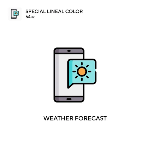 Weersverwachting Soecial Lineal Kleur Vector Icoon Illustratie Symbool Ontwerp Sjabloon — Stockvector