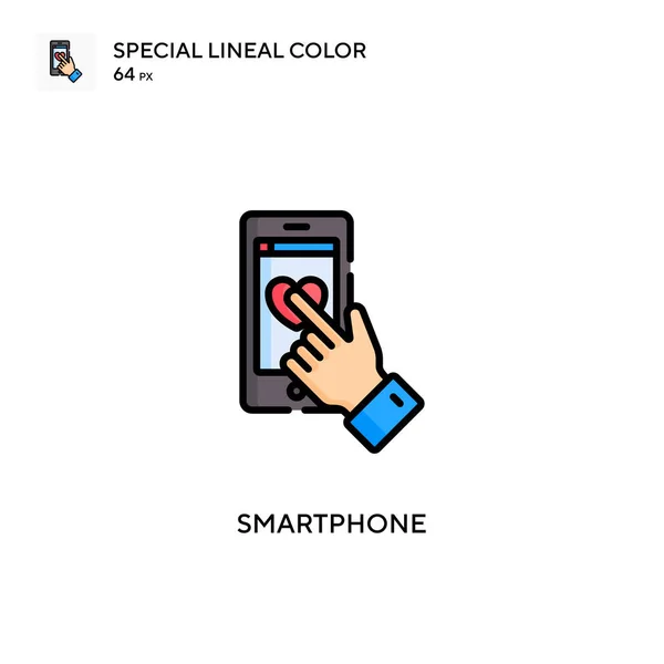 Smartphone Soecial Icono Vector Color Lineal Plantilla Diseño Símbolo Ilustración — Archivo Imágenes Vectoriales