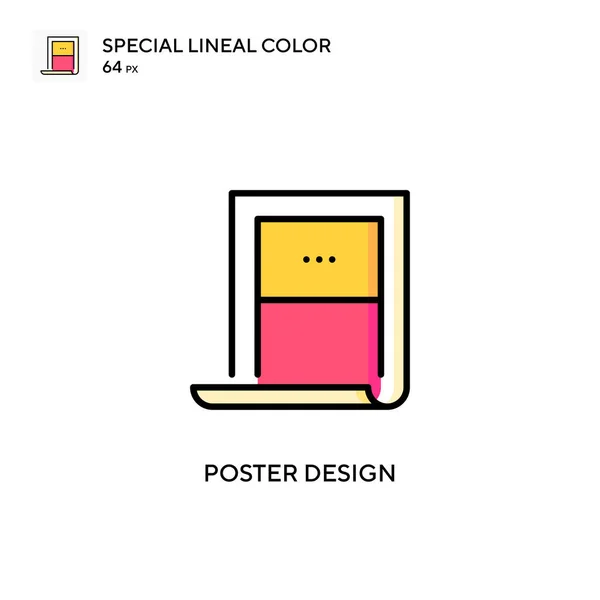 포스터 디자인 Soecial Lineal 아이콘 디자인 모바일 — 스톡 벡터