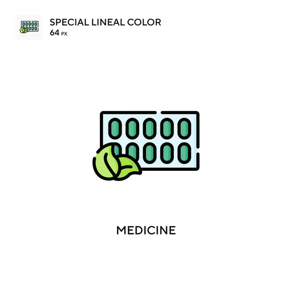 Gyógyszer Soecial Lineáris Szín Vektor Ikon Illusztráció Szimbólum Design Sablon — Stock Vector