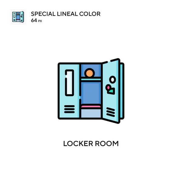 Locker Room Soecial Lineal Color Vector Icon Illustration Symbol Design — Stock Vector
