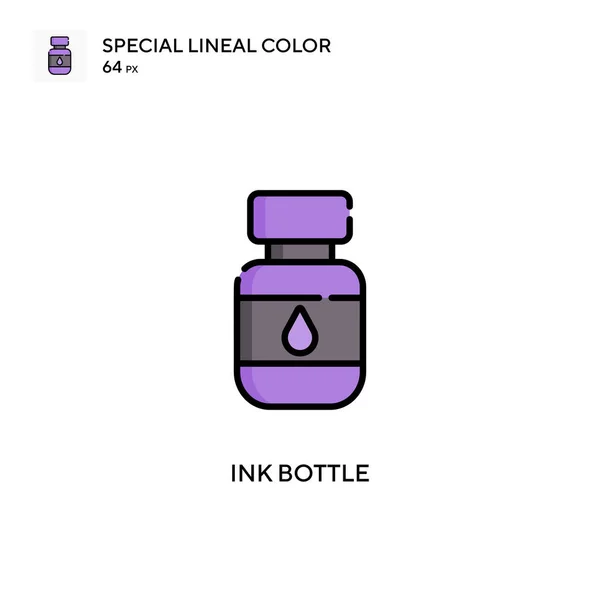 Tintenflasche Soecial Lineare Farbvektorsymbol Illustration Symbol Design Vorlage Für Web — Stockvektor