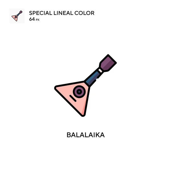 Balalajka Soecial Lineáris Szín Vektor Ikon Illusztráció Szimbólum Design Sablon — Stock Vector