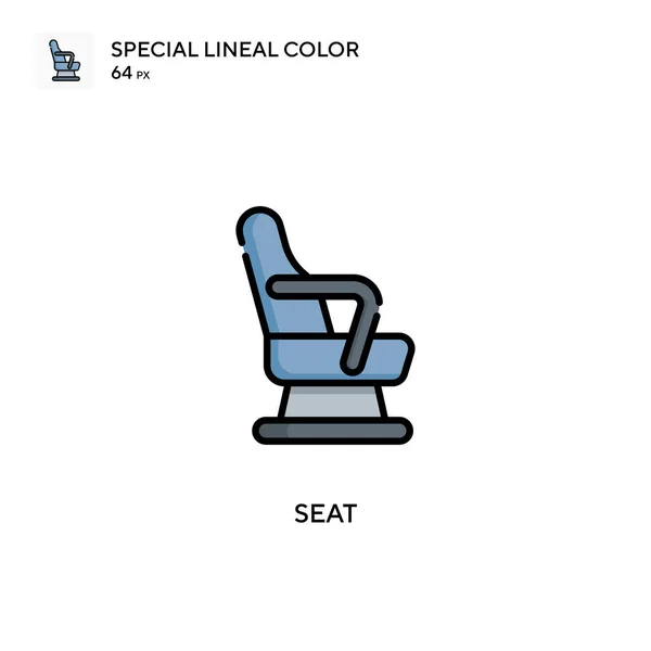 Sittplats Soecial Linjal Färg Vektor Ikon Illustration Symbol Design Mall — Stock vektor