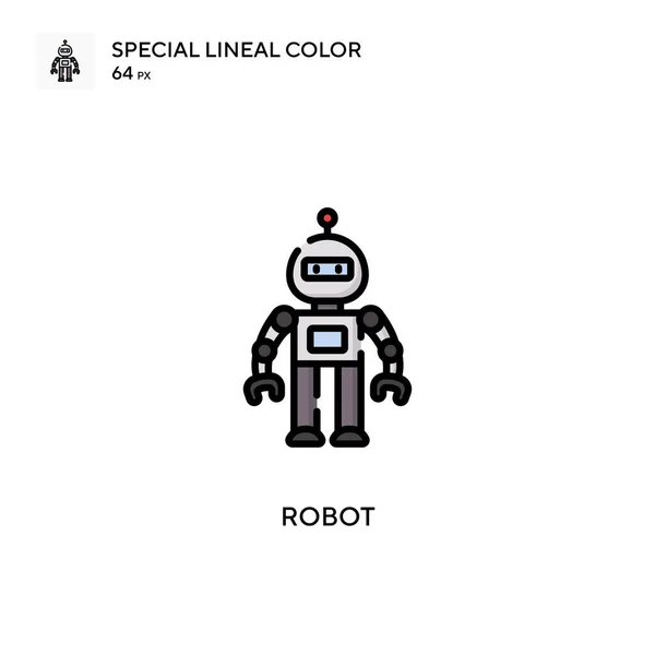 Robot Soecial Lineal Color Vector Icon Illustration Symbol Design Template — Stock Vector