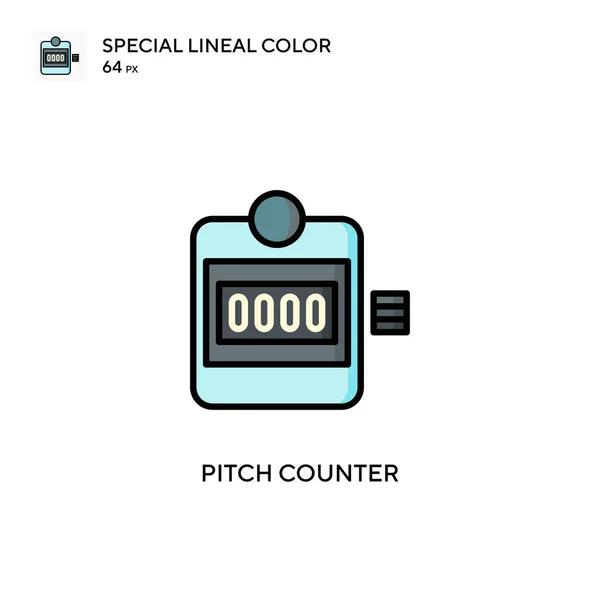 Pitch Counter Soecial Lineal Color Vector Icon Illustration Symbol Design — Stock Vector