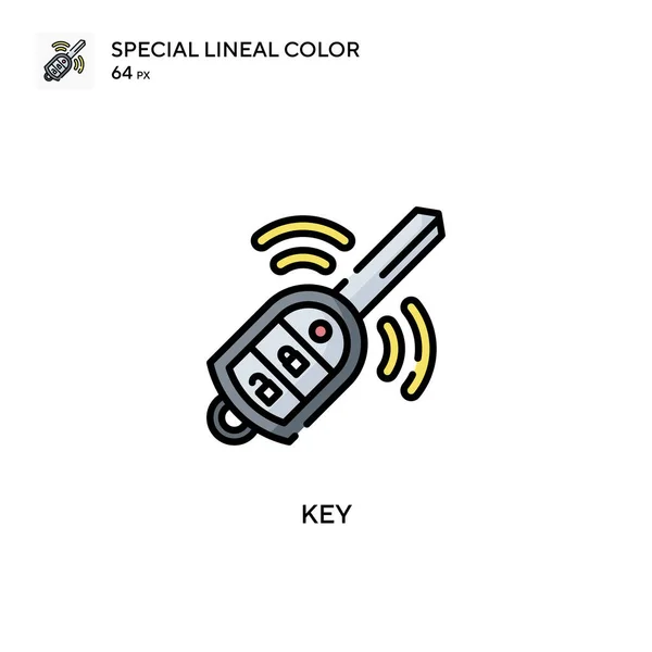 Icono Clave Del Vector Color Lineal Soecial Plantilla Diseño Símbolo — Vector de stock