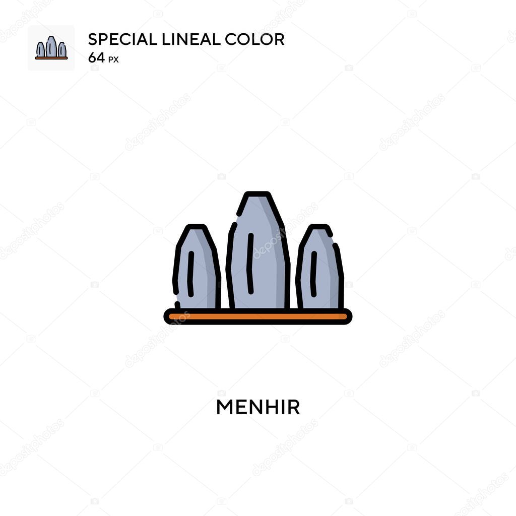 Menhir soecial lineal color vector icon. Illustration symbol design template for web mobile UI element.