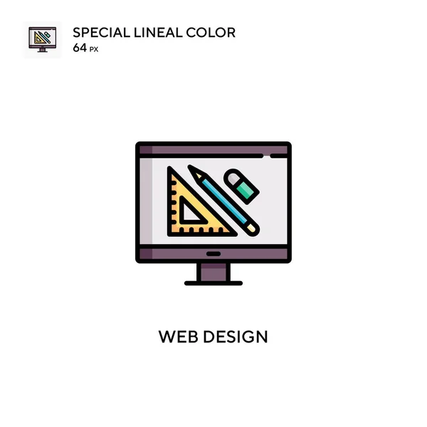 Web Design Különleges Lineáris Szín Vektor Ikon Illusztráció Szimbólum Design — Stock Vector