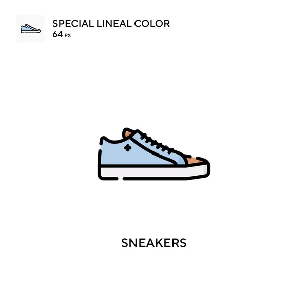 Sneakers Special Lineal Color Vector Icon 디자인 모바일 — 스톡 벡터