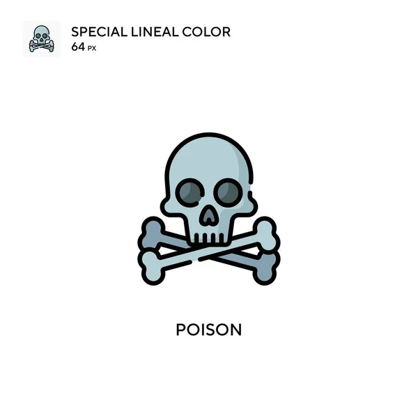 Poison Special Lineal Color Vector Icoon Illustratie Symbool Ontwerp Sjabloon — Stockvector