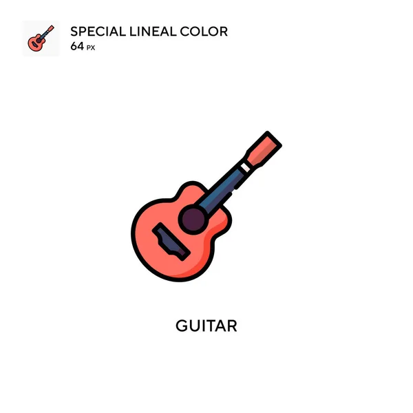 Guitar Special Lineal Color Vector Icon Illustration Symbol Design Template — Stock Vector