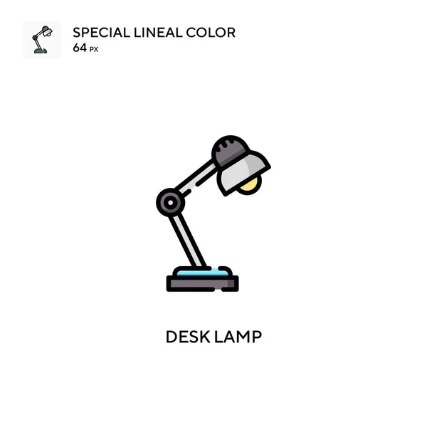 Lámpara Escritorio Icono Especial Vector Color Lineal Plantilla Diseño Símbolo — Archivo Imágenes Vectoriales