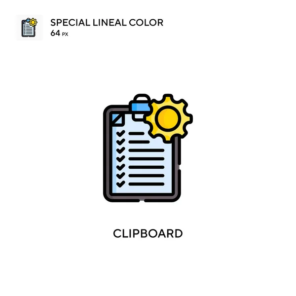 Clipboard Special Lineal Color Vector Icon 디자인 모바일 — 스톡 벡터