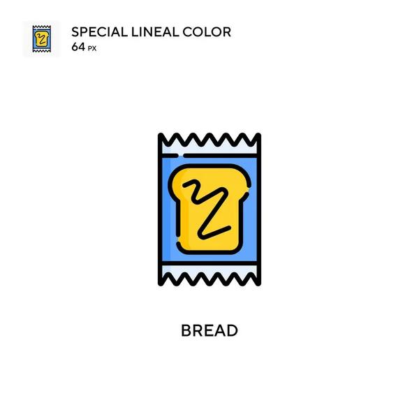 Pão Ícone Vetorial Cor Linear Especial Modelo Design Símbolo Ilustração — Vetor de Stock