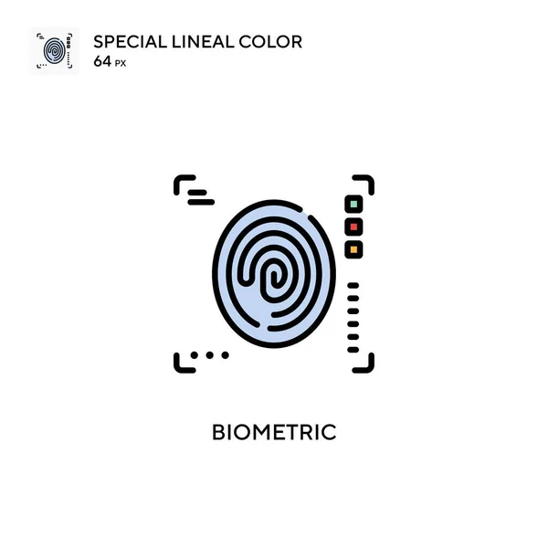 Biometric Spezielles Lineares Farbvektorsymbol Illustration Symbol Design Vorlage Für Web — Stockvektor