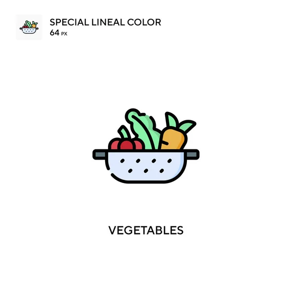 Vegetables Special Lineal Color Vector Icon Illustration Symbol Design Template — Stock Vector