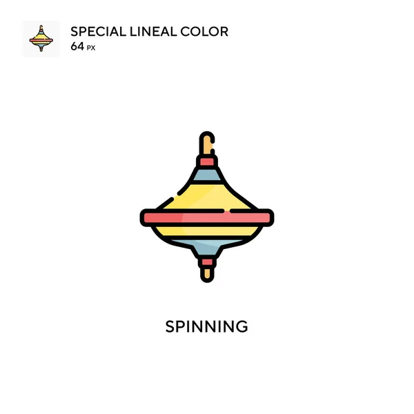 Spinning Ícone Vetorial Cores Linear Especial Modelo Design Símbolo Ilustração — Vetor de Stock