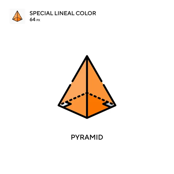 Pyramide Spezielles Lineares Farbvektorsymbol Illustration Symbol Design Vorlage Für Web — Stockvektor