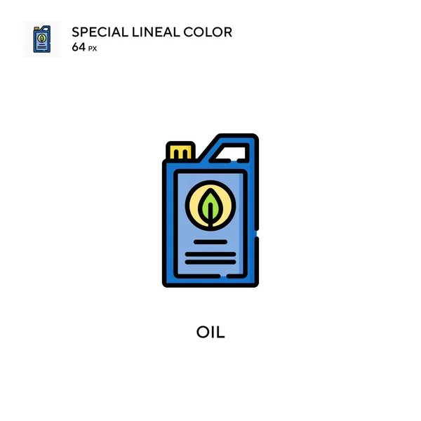 Olej Specjalna Ikona Wektora Koloru Linii Ilustracja Szablonu Projektu Symbolu — Wektor stockowy