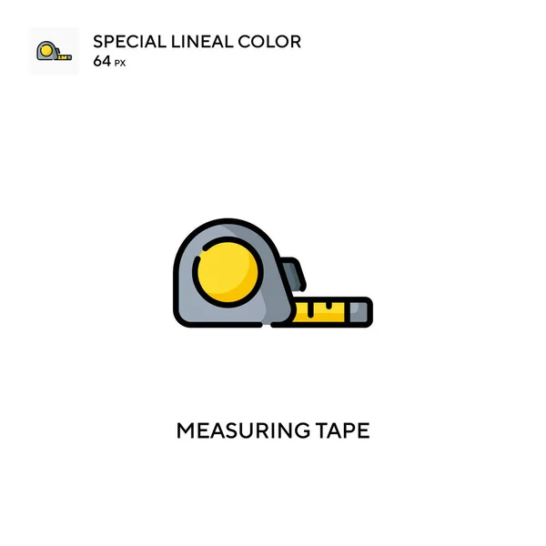 Nastro Misura Speciale Icona Vettoriale Colori Lineari Modello Disegno Simbolo — Vettoriale Stock