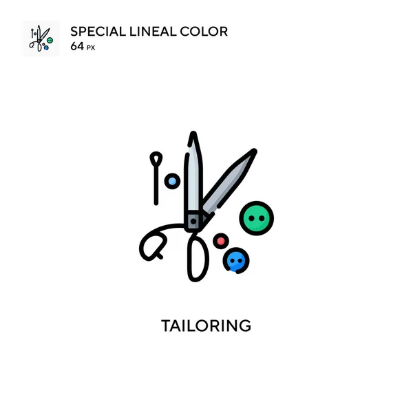 Tailoring Speciale Lijnkleur Vector Pictogram Illustratie Symbool Ontwerp Sjabloon Voor — Stockvector
