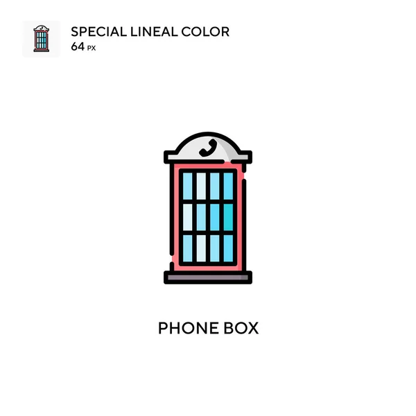 Telefon Låda Special Linjal Färg Vektor Ikon Illustration Symbol Design — Stock vektor