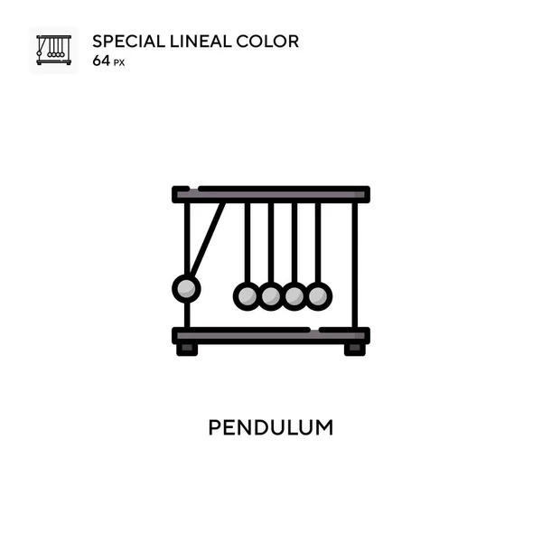 Pendel Special Linjal Färg Vektor Ikon Illustration Symbol Design Mall — Stock vektor