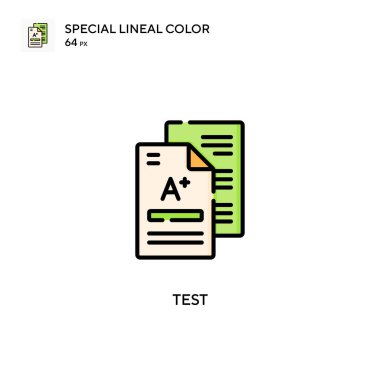 Özel doğrusal renk vektör simgesini test et. Web mobil UI ögesi için resimleme sembolü tasarım şablonu.